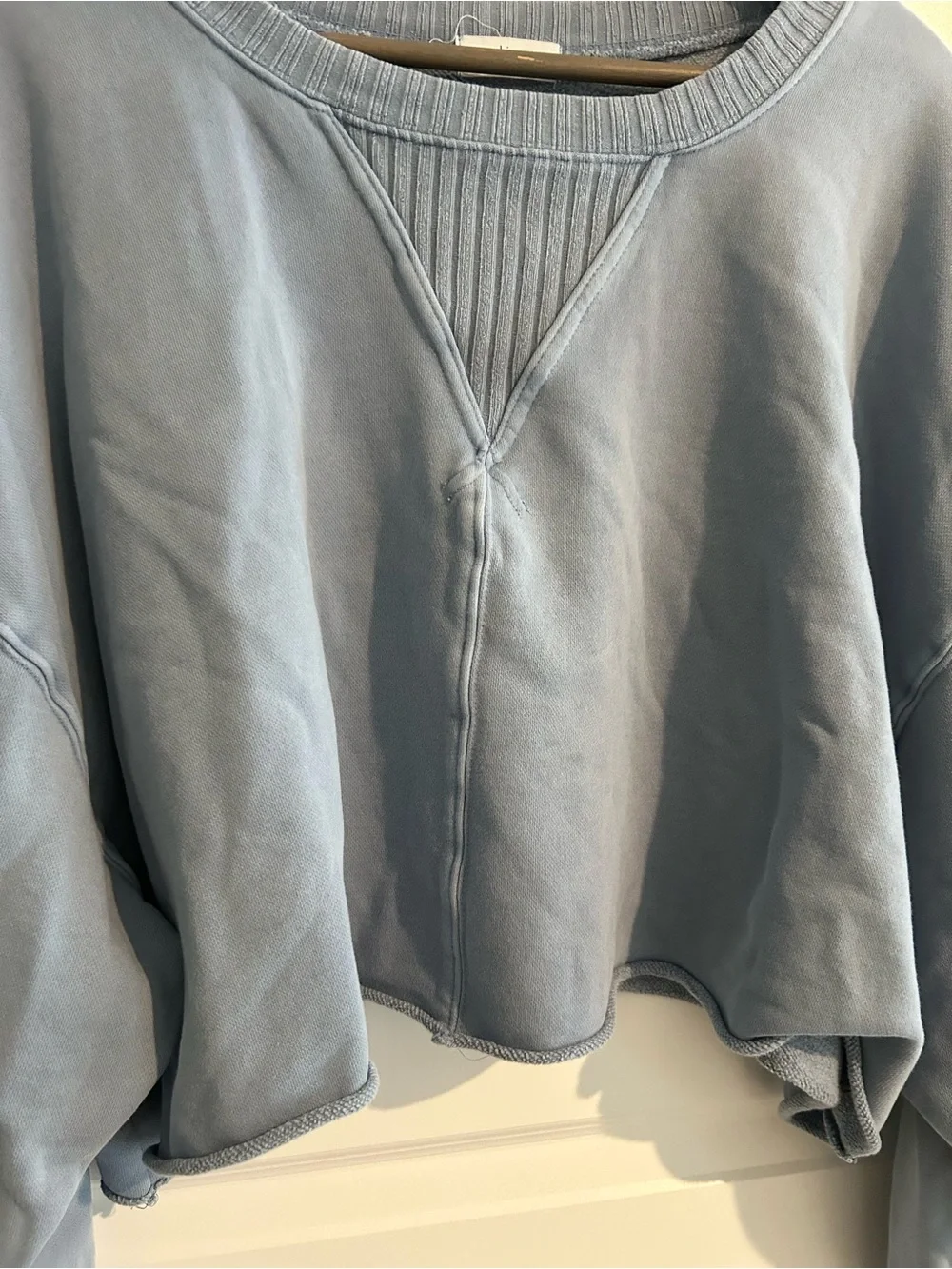 Vestique Oversize Cropped Sweatshirt Blue Size L
